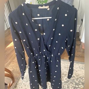All in Favor size small polka dot long sleeve dress